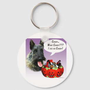 ScottishTerrier Halloween Candy Key Ring