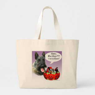 ScottishTerrier Halloween Candy Large Tote Bag