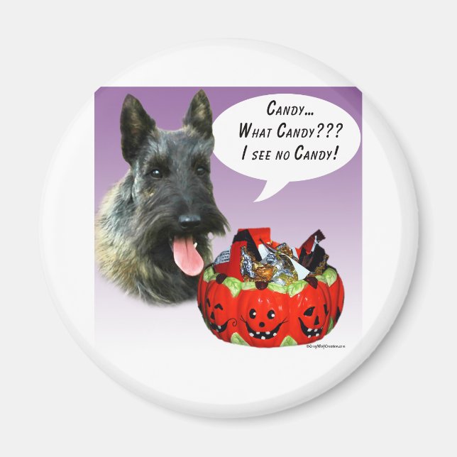 ScottishTerrier Halloween Candy Magnet (Front)
