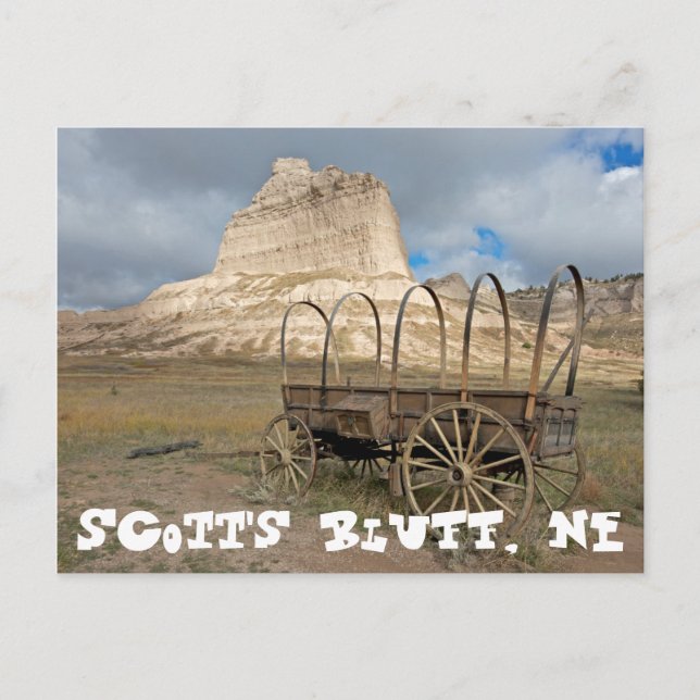 Scott's Bluff in present day Nebraska Postcard (Front)