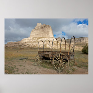 Scott's Bluff in present day Nebraska Poster
