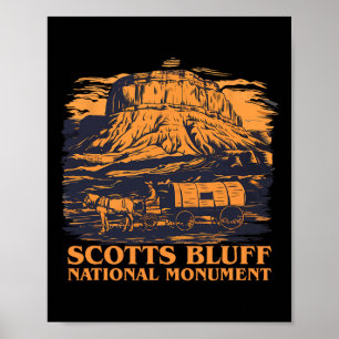 Scotts Bluff National Monument Horse Cart Outfit  Poster