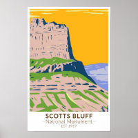 Scotts Bluff National Monument Nebraska Vintage