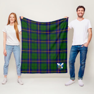 Scotts Carmichael Modern Tartan Plaid Fleece Blanket