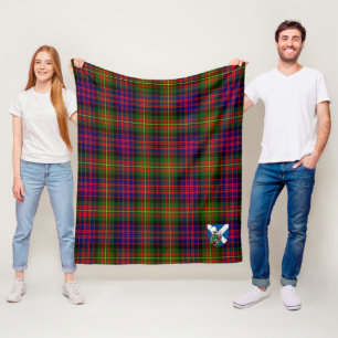 Scotts Carnegie Modern Tartan Plaid Fleece Blanket