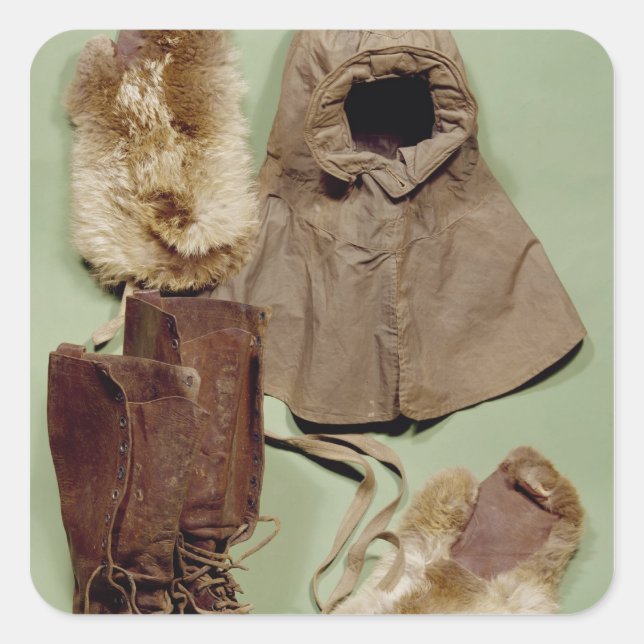 Scott's clothing used on the Antarctic Square Sticker (Front)