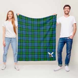 Scotts Kerr Hunting Tartan Plaid Fleece Blanket