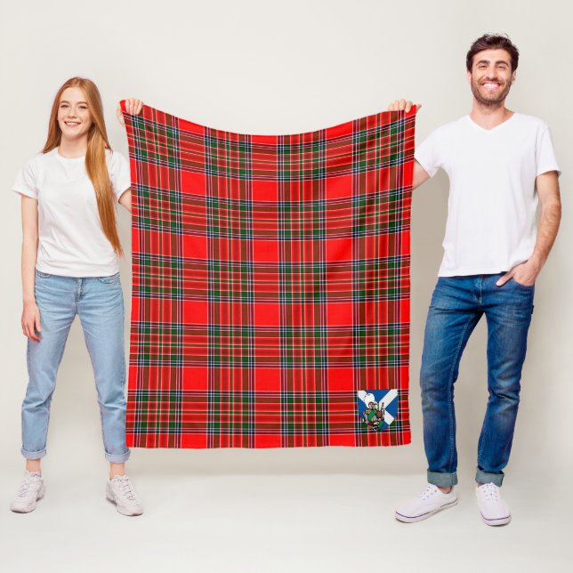 Scotts MacBean Tartan Plaid Fleece Blanket (In Situ)