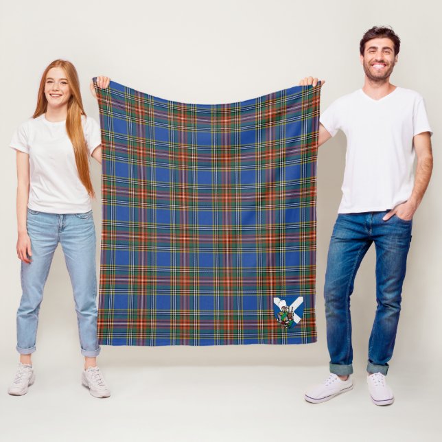 Scotts MacBeth Ancient Tartan Plaid Fleece Blanket (In Situ)