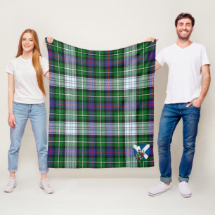 Scotts MacKenzie Dress Modern Tartan Plaid Fleece Blanket