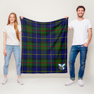 Scotts MacLeod Of Harris Modern Tartan Plaid Fleece Blanket
