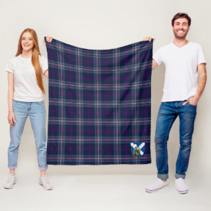 Scotts Navy Royal Tartan Plaid Fleece Blanket