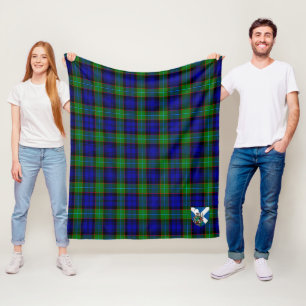 Scotts Sempill Modern Tartan Plaid Fleece Blanket