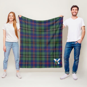 Scotts Wood Tartan Plaid Fleece Blanket