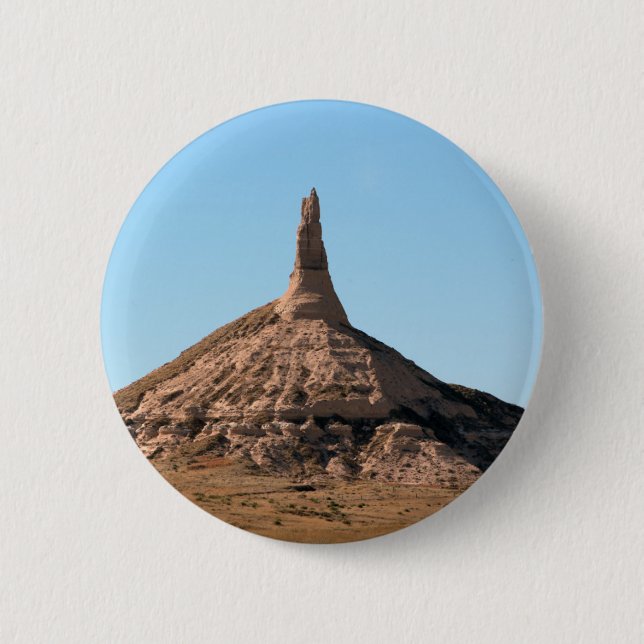 Scottsbluff Nebraska Chimney Rock Spire 6 Cm Round Badge (Front)