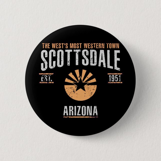 Scottsdale 6 Cm Round Badge (Front)