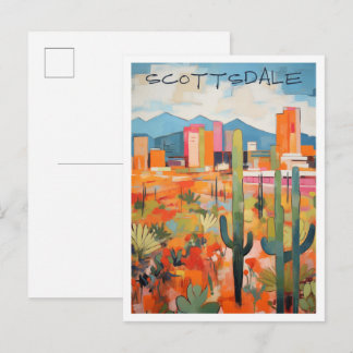 Scottsdale Arizona Art Travel Postcard