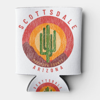 Scottsdale Arizona Cactus Mountains Can Cooler