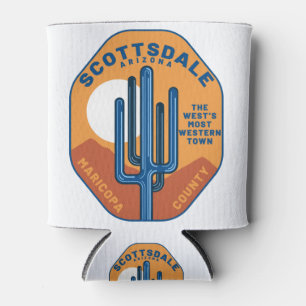 Scottsdale Arizona Cactus Mountains Can Cooler