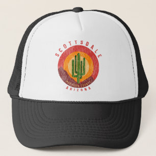 Scottsdale Arizona Cactus Mountains Trucker Hat