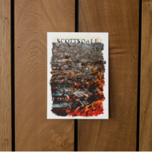 Scottsdale Arizona City View Postcard