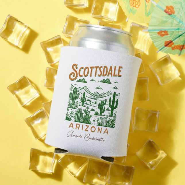 scottsdale arizona desert bachelorette party can cooler (In Situ Summer)