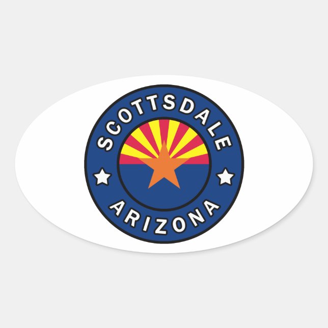 Scottsdale Arizona Oval Sticker (Front)