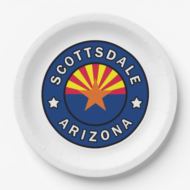 Scottsdale Arizona Paper Plate (Front)