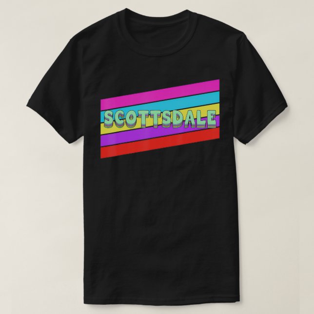Scottsdale Arizona Vintage Retro Throwback Gift  T-Shirt (Design Front)