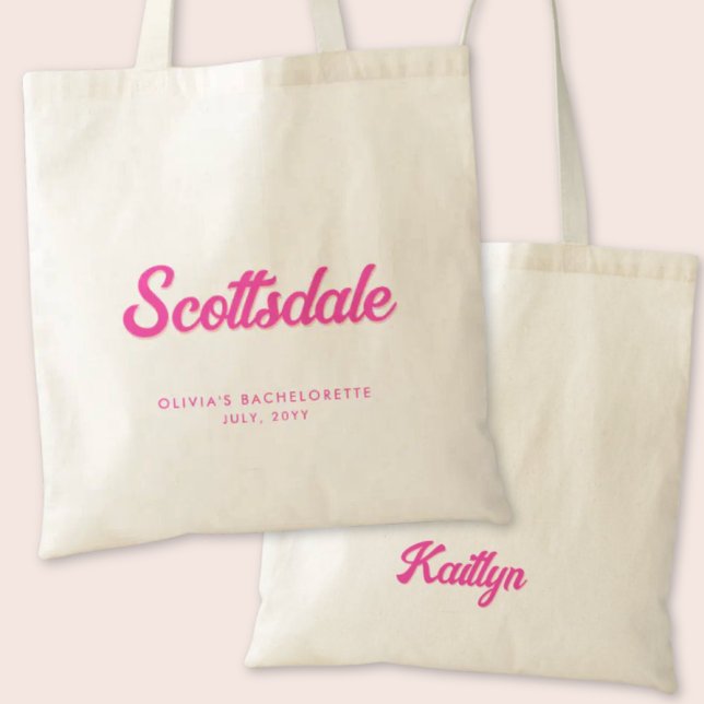 Scottsdale Bachelorette Party Personalised Tote (Scottsdale Bachelorette Party Tote Bag)