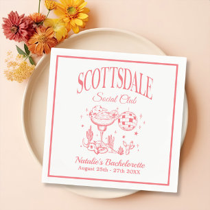 Scottsdale Bachelorette Party Vintage Paper Napkin