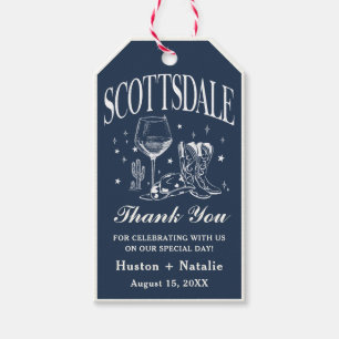 Scottsdale Bachelorette Party Wedding Thank You Gift Tags