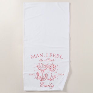 Scottsdale Bachelorette Retro Modern Beach Towel