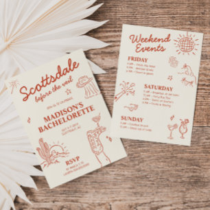 Scottsdale Before The Veil Bachelorette Invitation