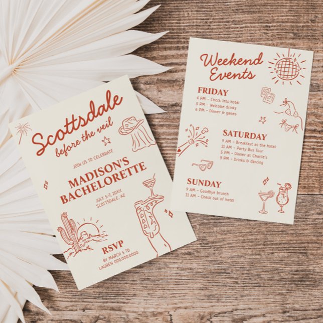 Scottsdale Before The Veil Bachelorette Invitation (Creator Uploaded)