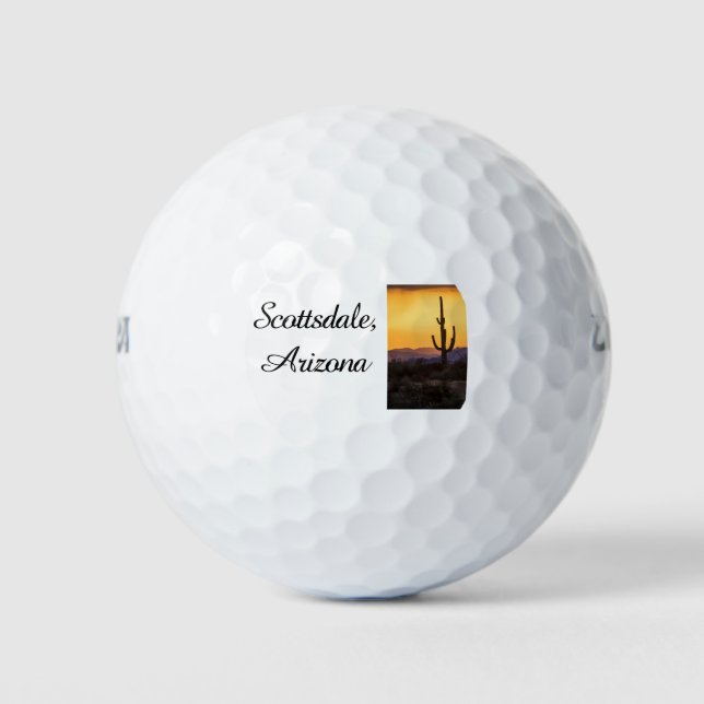 Scottsdale sunset before the storm golf balls (Front)