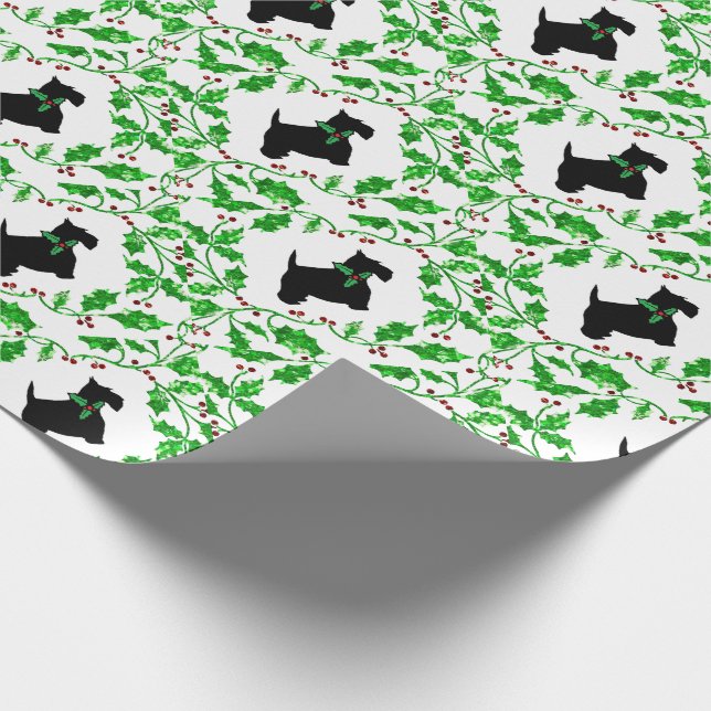Scotty and Holly Wrapping Paper (Corner)