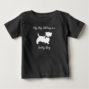 Scotty Dog Baby Shower Puppy Scottish Terrier Grey T-Shirt