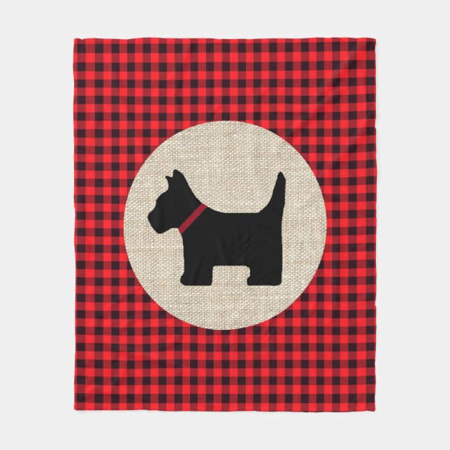 Scotty Dog Fleece Blanket (Front)
