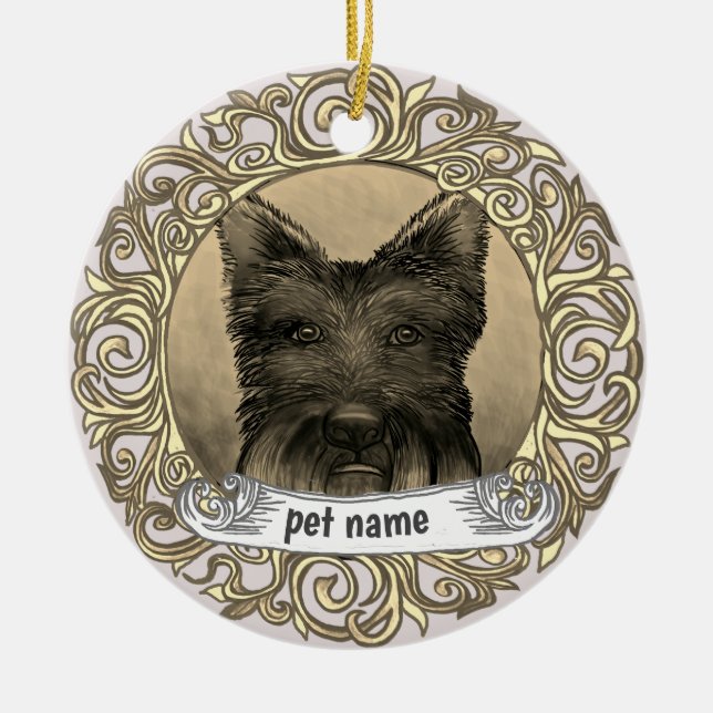 Scotty Dog Loving Memory ornament (Front)