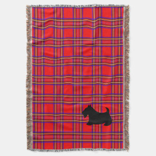 Scotty Dog Plaid Scottish Terrier Blanket Gift