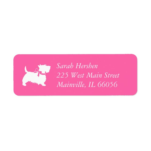 Scotty Dog Scottish Terrier Return Address Label (Front)