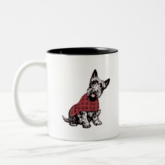 Scotty Dog Two-Tone Coffee Mug (Left)