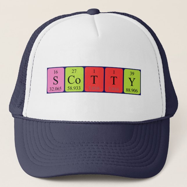 Scotty periodic table name hat (Front)