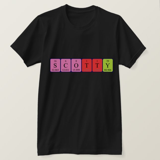 Scotty periodic table name shirt (Design Front)