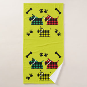 Scotty Terrier Dogs Cute Funny Terriers Breeds Thr Bath Towel
