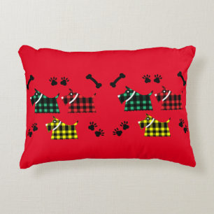Scotty Terrier Dogs Cute Funny Terriers Breeds Thr Decorative Cushion