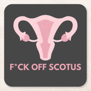 SCOTUS Abortion Ban Protest Square Paper Coaster
