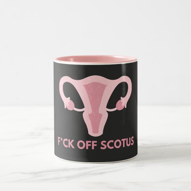 SCOTUS Abortion Ban Protest  Two-Tone Coffee Mug (Center)