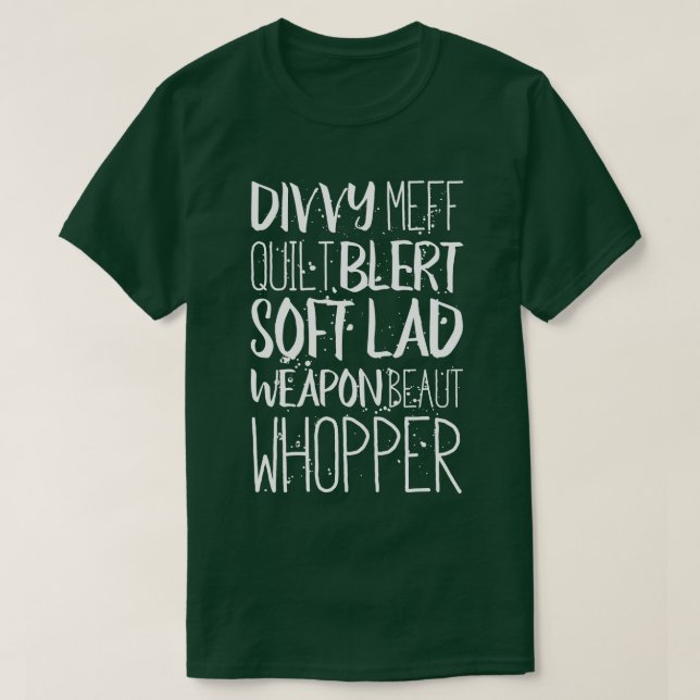 Scouse Insults Liverpool Dialect Tee (Design Front)